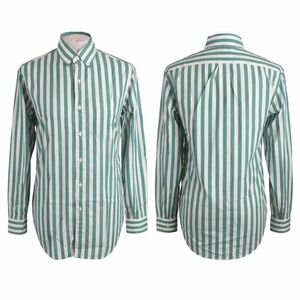 NWT J.Crew Striped Shirt Teal Turquoise Green White S Nautical Preppy Tailored